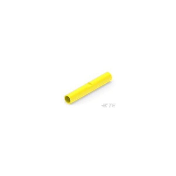 Te Connectivity Butt Splice Wire Connector, 0.326 mm² Max, Yellow, Nylon Insulation, 600 V 1-1377174-9 - main